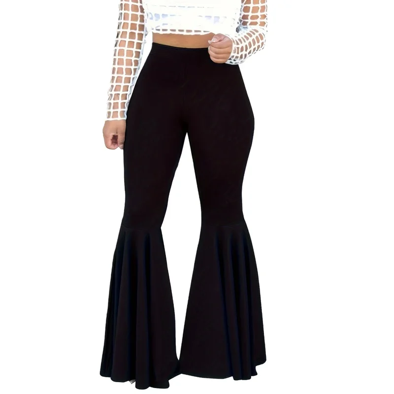 

Plus Size Fashion Flare Pants For Women Elastic Waist 2026