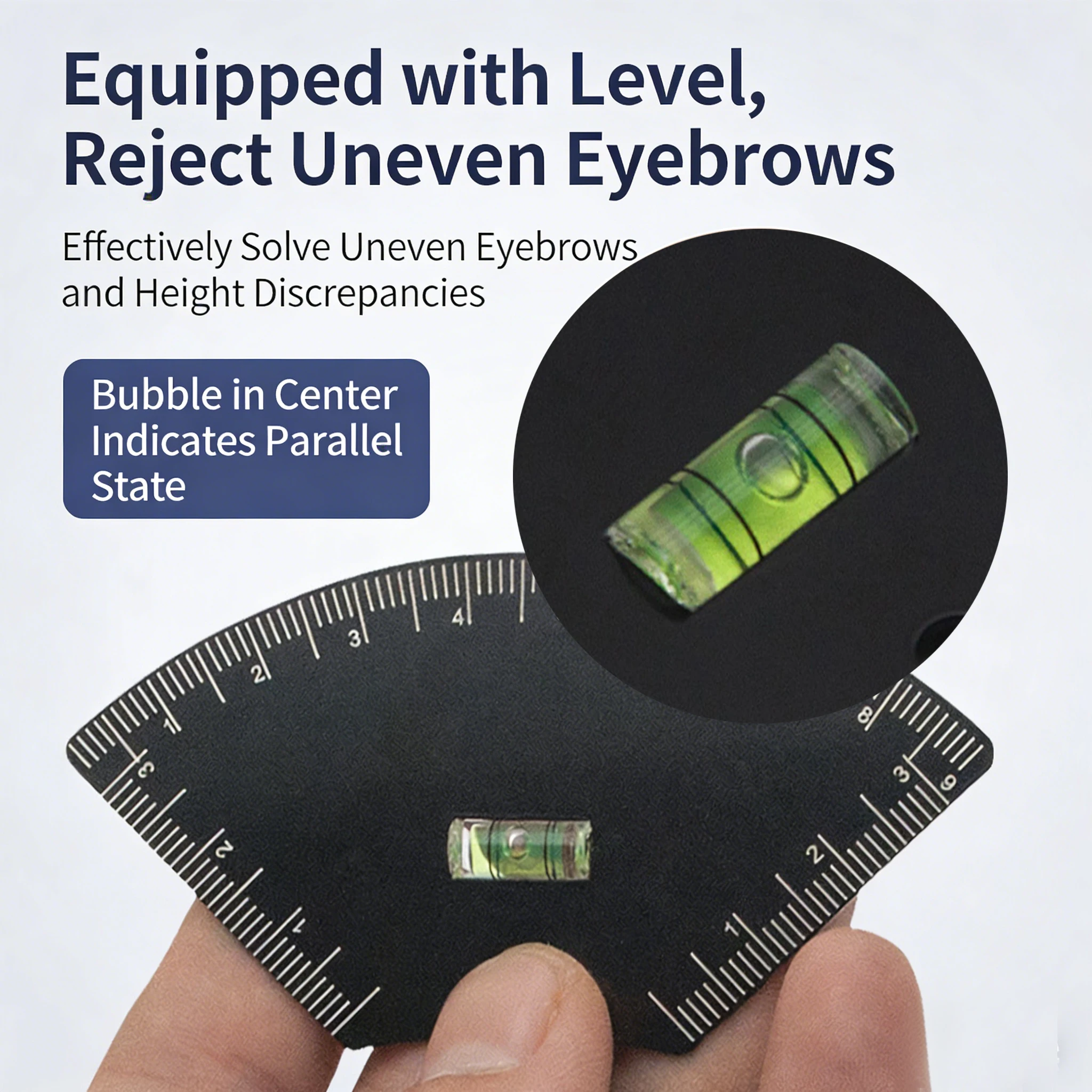 Lega di alluminio Disegno rapido Design del sopracciglio Righello Strumento di mappatura per microblading Modellatura Guida al disegno per trucco permanente Mappatura del righello