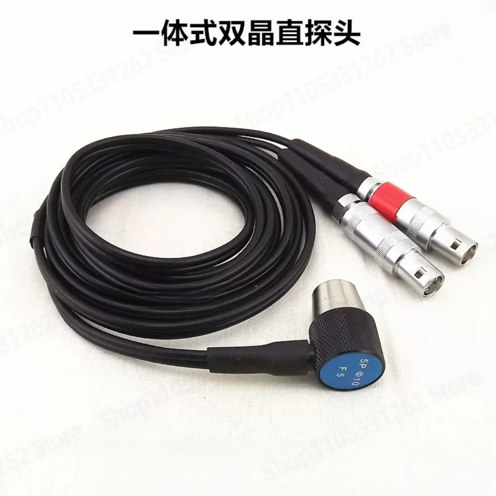 5P10 Integrated Dual Crystal Straight Probe Ultrasonic Flaw Detector UT NDT Metal Focus