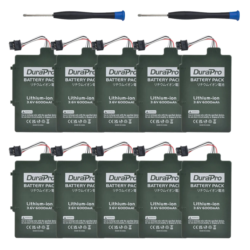 

DuraPro 10PCS 6000mAh High Capacity Battery Replacement for Nintendo Wii U Gamepads Wii U Accessories