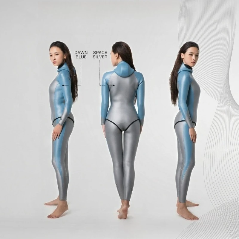 Hooded Diving Suit Wetsuit for Freediving Breathable Neoprene Custom Option Plus Available Windproof Waterproof
