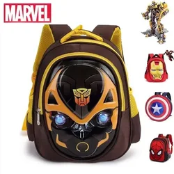 Disney Children's Schoolbag Captain America Teen Girl Schoolbag Iron Man Bumblebee Pattern Marvel Hero Schoolbag Boy Gift