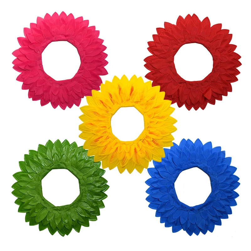 Équipement de Sauna Tournesol, Accessoires de Performance Amusants, Chapeau à Capuche pour ixDansante, Festival de Jeux, Accessoires pour Enfants, Adolescents et Adultes, 42cm