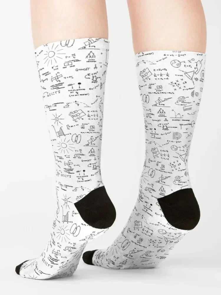 Physics diagrams, equations and doodles Socks tennis hip hop funny gift Hiking boots Boy Child Socks Women's