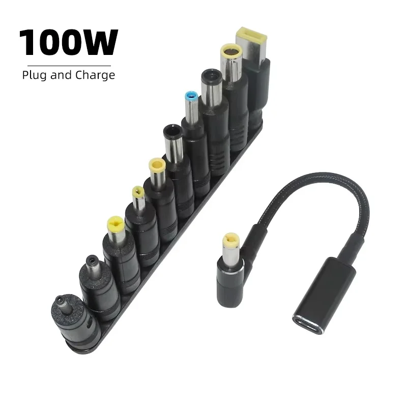10-in-1 Universal-Laptop-Notebook-DC-Stecker 65W Typ-C Laptop-Stromanschluss DC-Adapter Laptop-Stromanschluss-Stecker