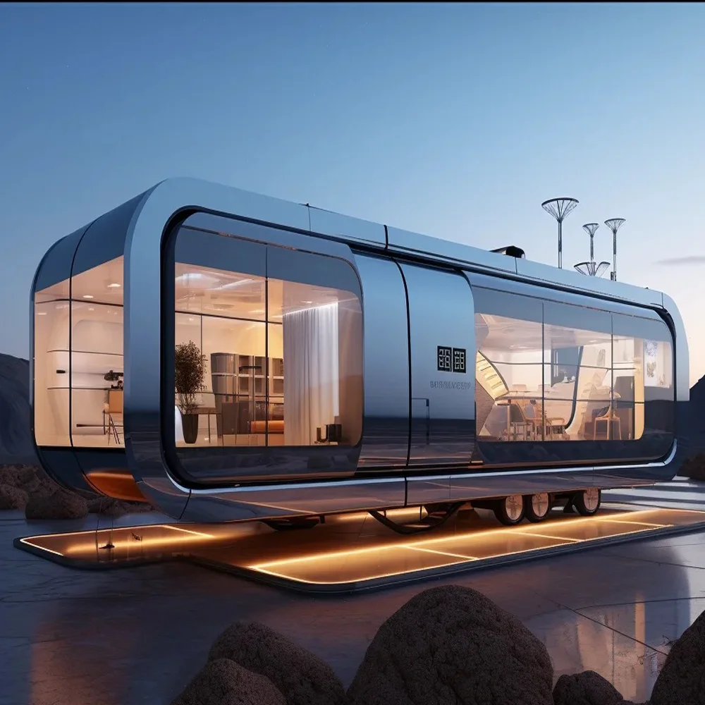 Modern Luxury Container Prefab Casa Modular Prefabricated Space Capsule House for Villa or Apartment for Sale