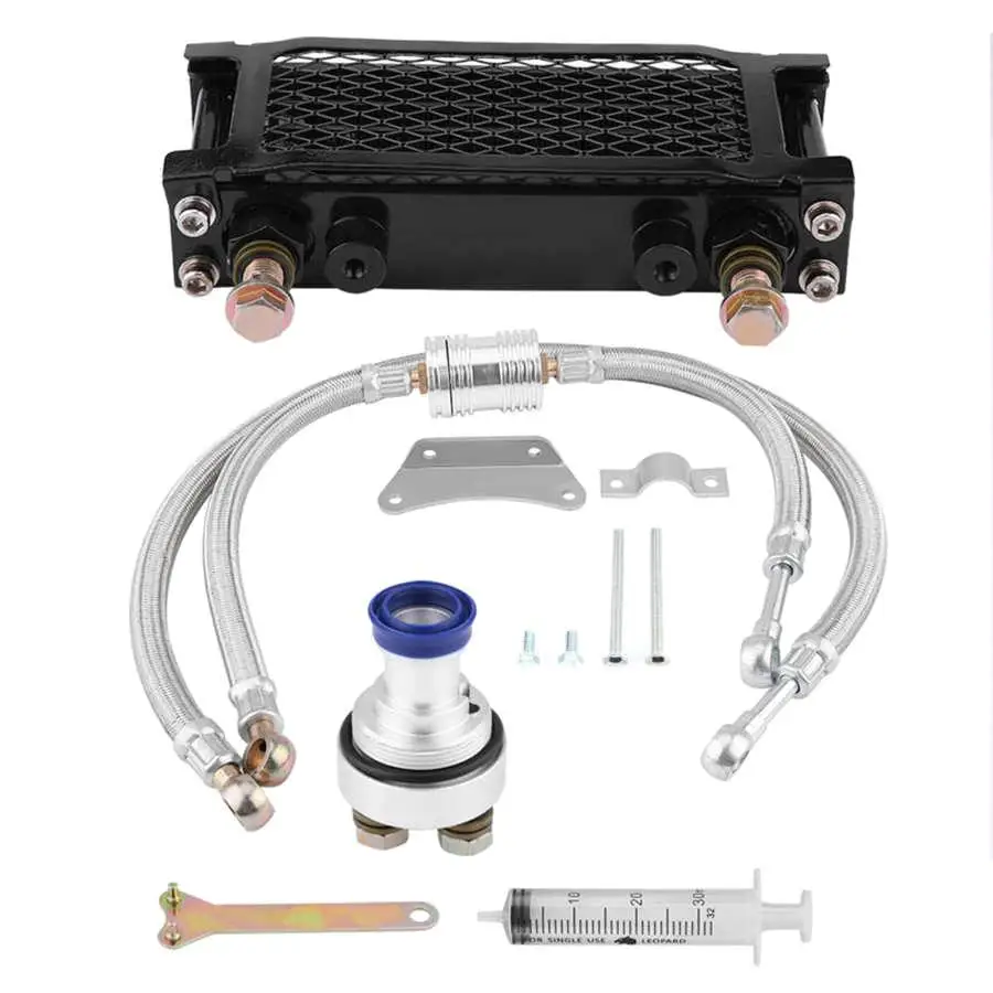 

Engine Oil Cooler Radiator System Kit for Honda CB CG 100CC-250CC - 85ml (Silver)