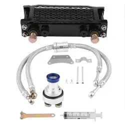 Engine Oil Cooler Radiator System Kit for Honda CB CG 100CC-250CC - 85ml (Silver)