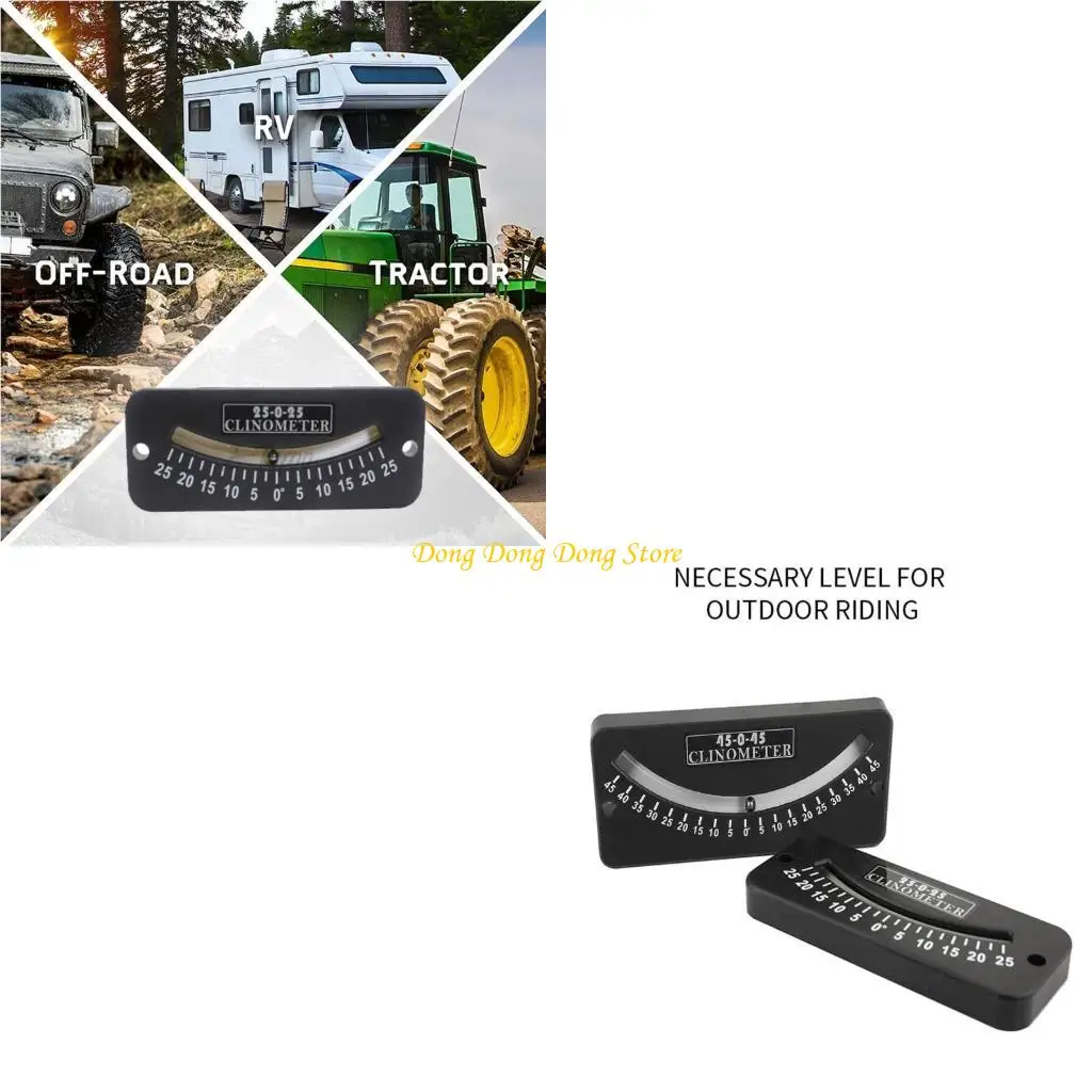 

Slope Meter Protractor Tilt Level Meter Gauge 25-0-25 Clinometer 45-0-45 Glass Tube Inclinometer Outdoor Riding