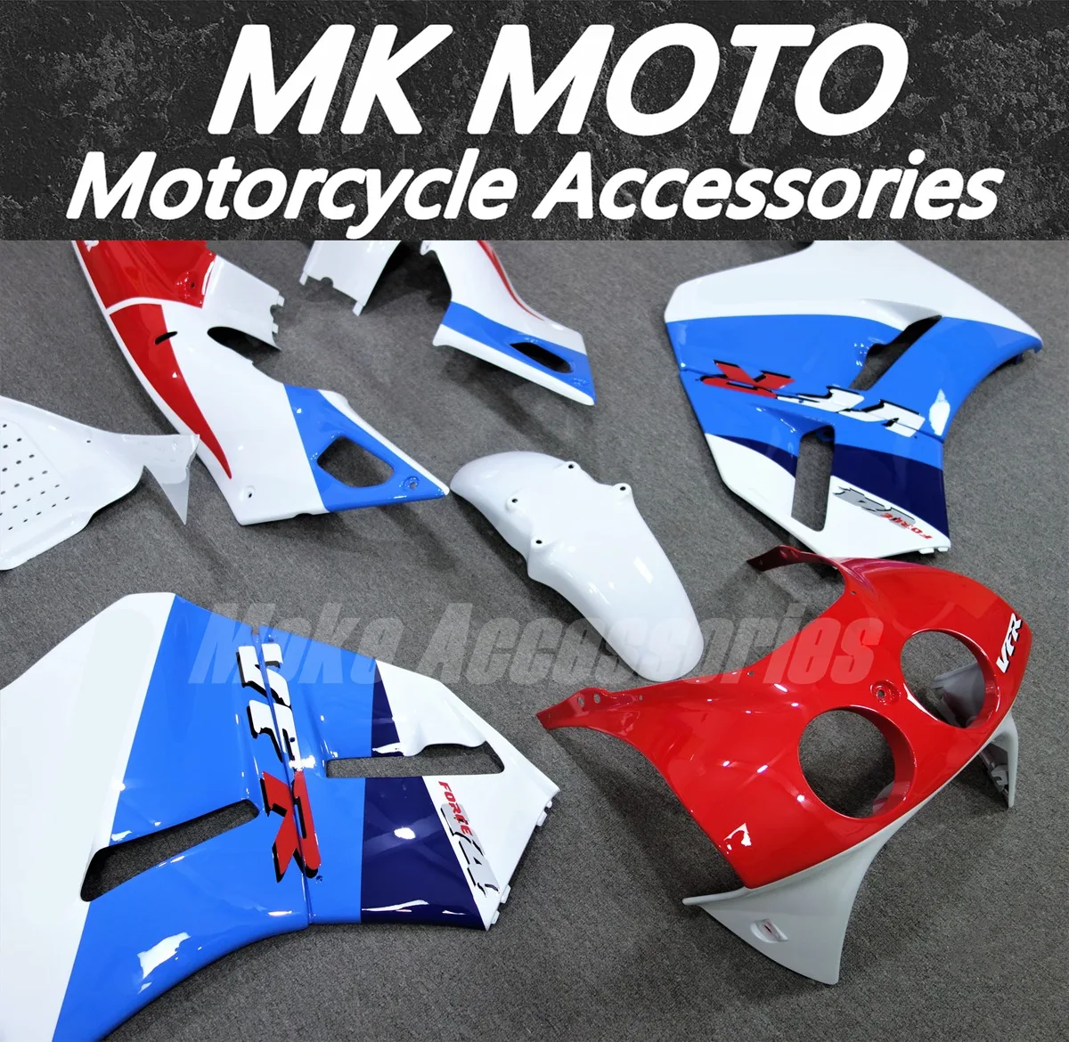 Motorcycle Fairings Kit Fit For VFR400 NC30 1989 1990 V4 Bodywork Set High Quality Abs Injection Red White Blue