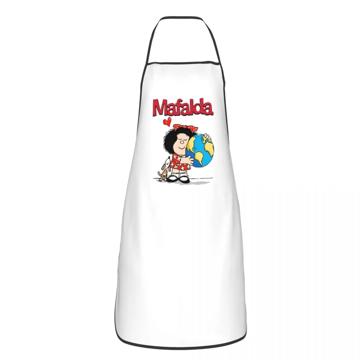 Mafalda World And Her Puppy Apron Kitchen Chef Cooking Baking Bib Women Men Quino Comic Cartoon Tablier Cuisine for Painting