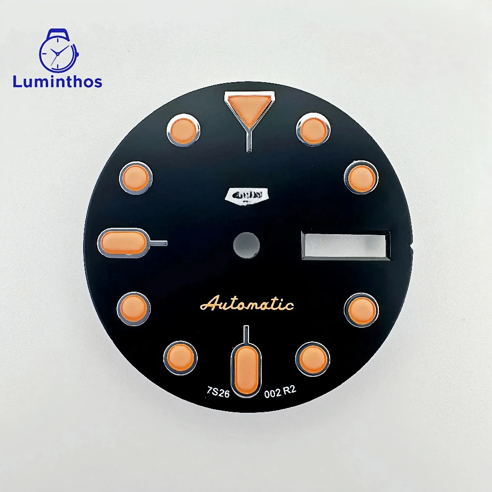 ساعات لومينثوس للرجال S5 شعار 28.5 ملم ماتي الأسود الهاتفي ل NH36/4R عيار ساعة تحويل الملحقات