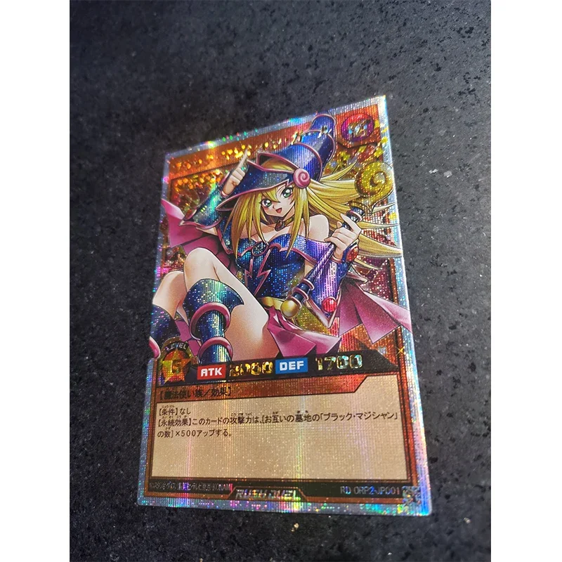 Yu-Gi-Oh! Anime Characters Dark Magician Girl DIY Homemade Xtreme Bronzing Collection Card Christmas Birthday Gift Game Toys