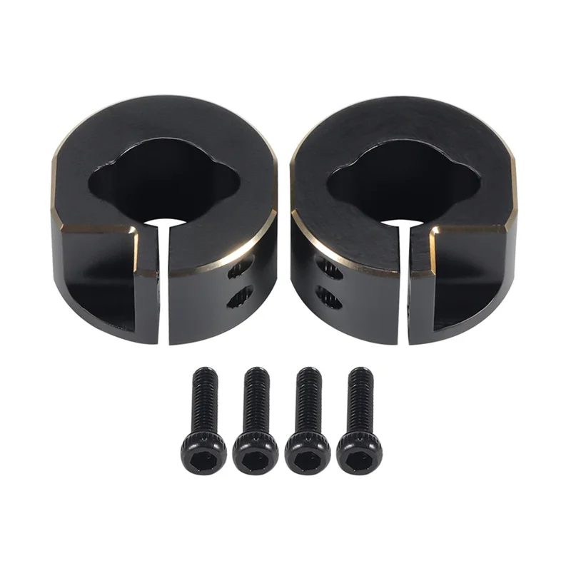 2Pcs Brass Weight Rear Axle Counterweight for TRX4M 1/18 RC Crawler Car Upgrade Parts Accessories, Black