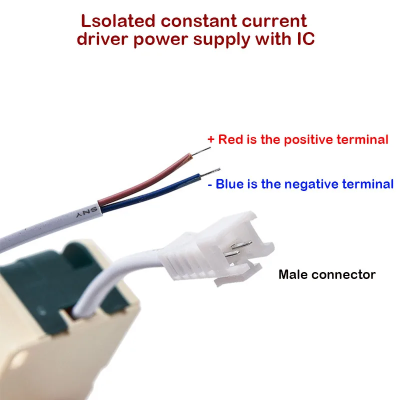 10 Pcs/Lot AC85-265V Constant Current LED Driver With Male Plug 3W 7W 24W IC Built-in Drivers 300mA Power Supplies For Downlight