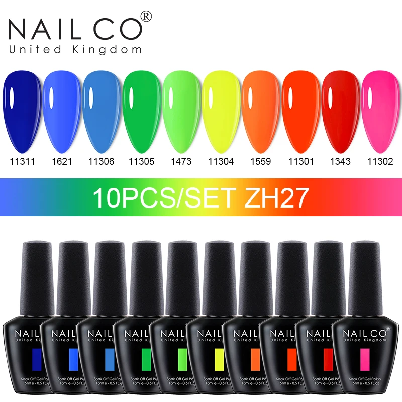 NAILCO 15 مللي 10 قطعة/المجموعة الأزرق الألوان هلام مسمار البولندية UV هلام طلاء الأظافر الأرجواني مسمار Lakiery Esmalte قاعدة علوية مسمار الفن تصميم Vernis #4