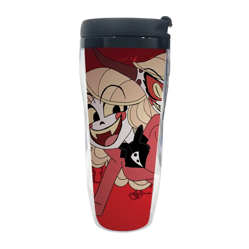 350ml Hazbin hotele Cartoon dzieci kubek na wodę kreskówka podwójna warstwa kubek izolowany dzieci moda na prezent na puchar sportowy