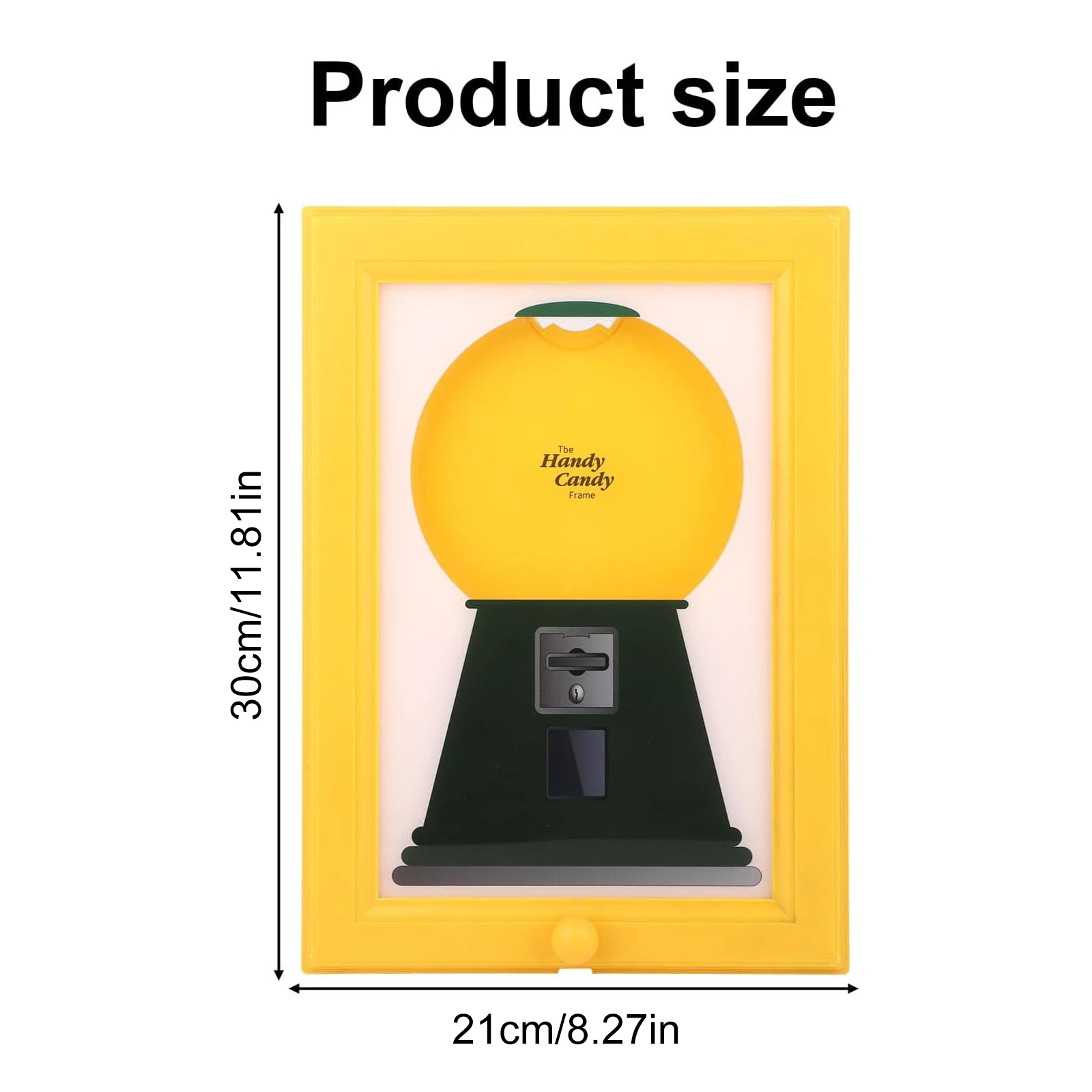 Creative Candy Dispenser Picture Frame Easy Restock Moisture-proof Hanging Handy Candy Frame Rotating Wall Mount Gumball Machine