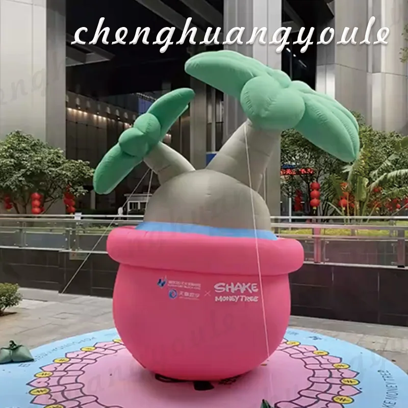 Inflatable cash tree air model plant model with blower shopping mall outdoor decorative props