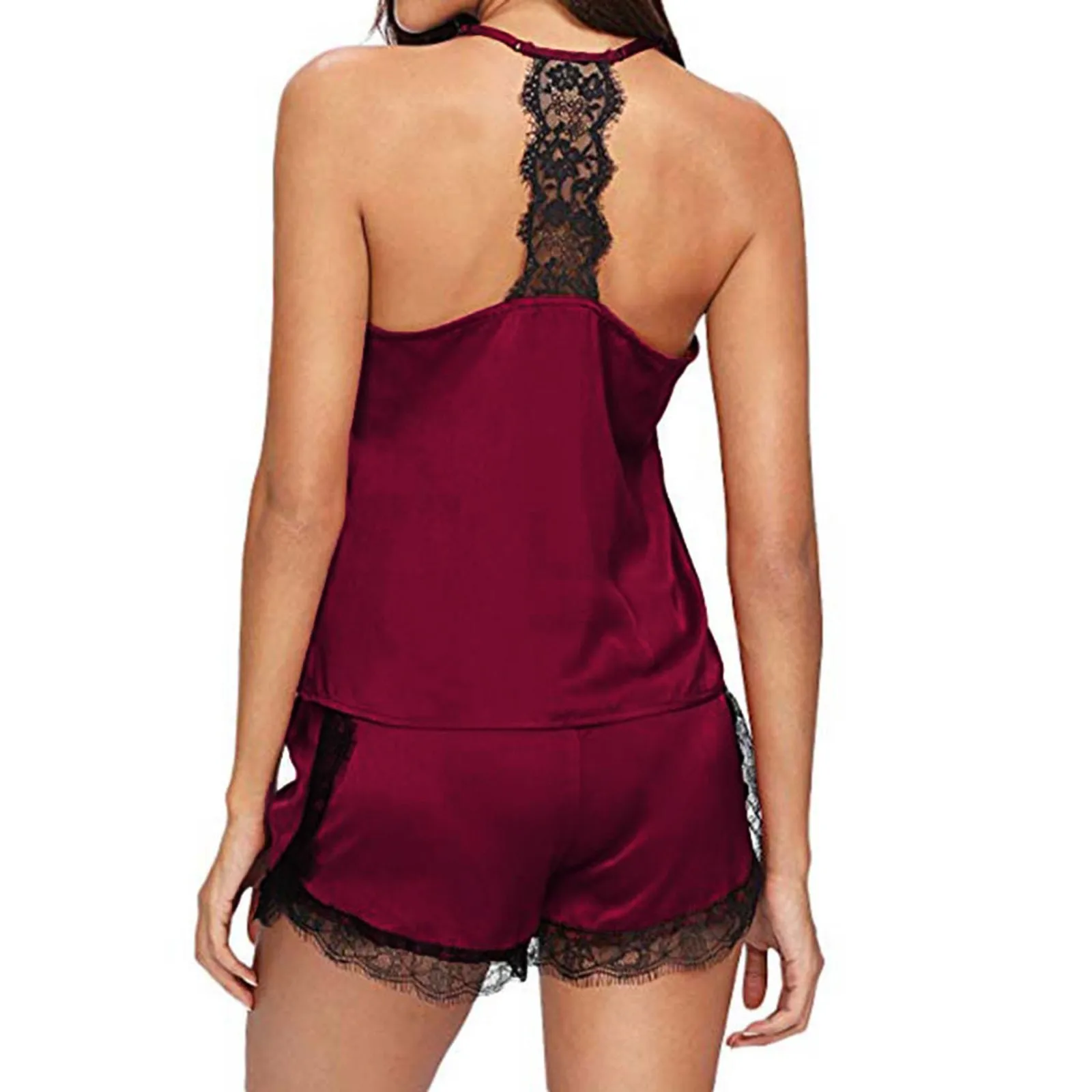 Sexy dámské spodní prádlo sety na spaní květinová krajka tílko sling spodní prádlo a kalhotky sada sexy spodní prádlo módní pyžamo sada pro ženy - náhled 2