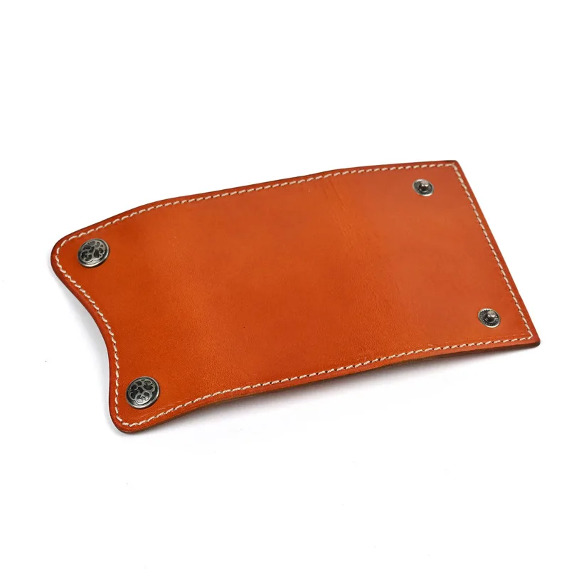 LD-Leather key bag, vegetable tanned vertical style with card slot, fashionable snap button key