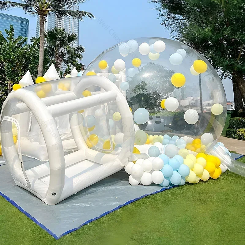 10/13ft Inflatable Bubble House Clear Dome PVC Tarpaulin Tent with Blower Camping Kids Party Parks Event Commercial Rental