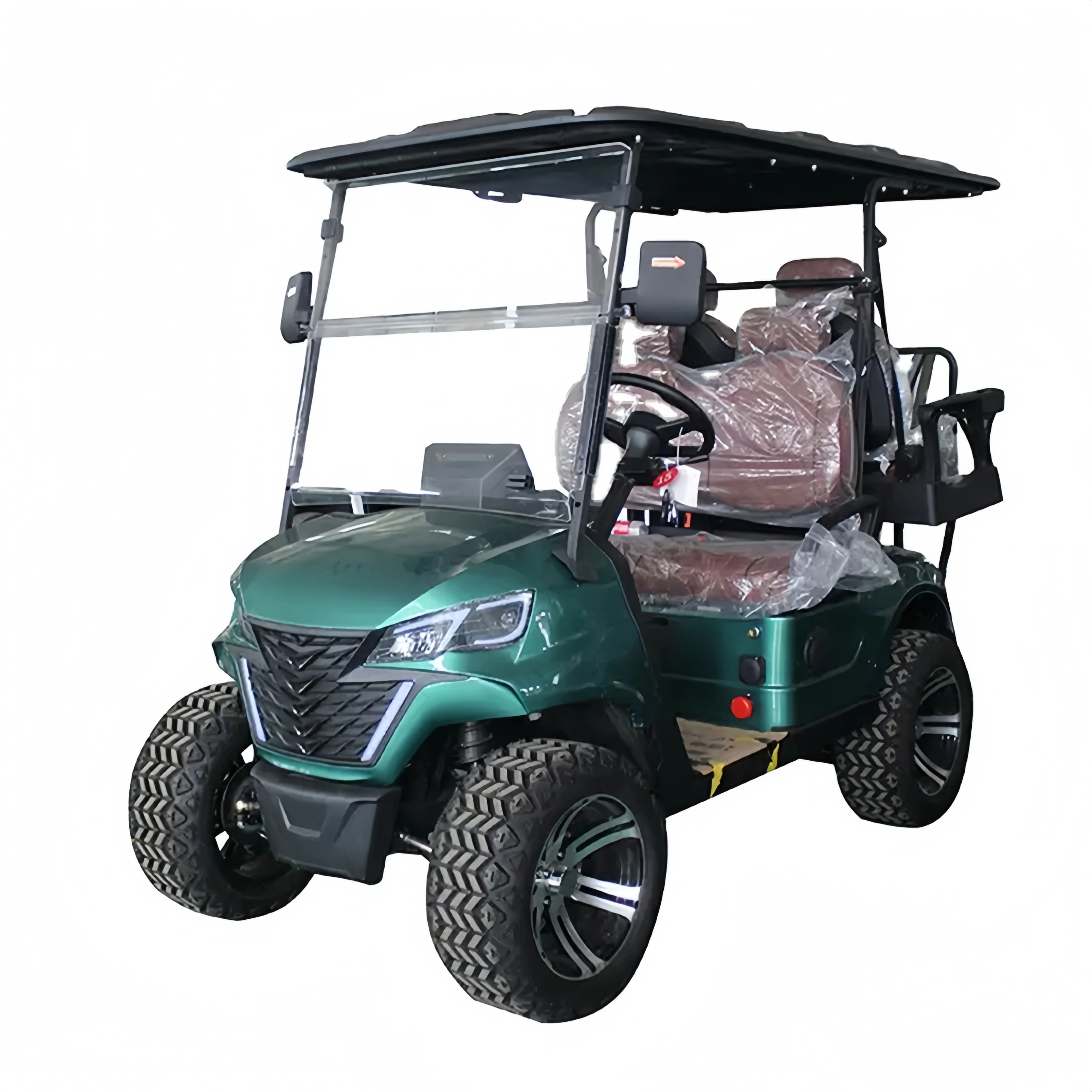 Factory price Good Quality push cart trolley 4+2 6 Seats 48V batterysport car color option Electric Golf Cart