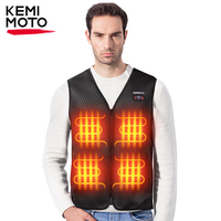 KEMIMOTO Winter Warm Heated Vest Men Women Motorcycle Heated Jacket USB Electric Smart Heating For Skiing Fishing Outdoor