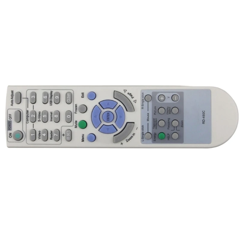 20CB Replaced Remote Control Fit for NEC Projector Rd-450c Rd-448e Np-v260+ v230+ Me360 Projector Remote Control White