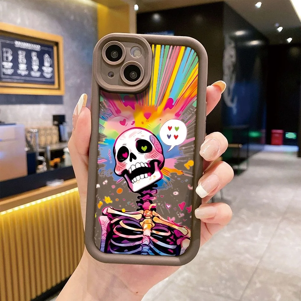 Funda de calavera de Color estilo Pop para Infinix Note 30 Pro Infinix Note 30 Vip Note 12, funda gruesa de silicona suave