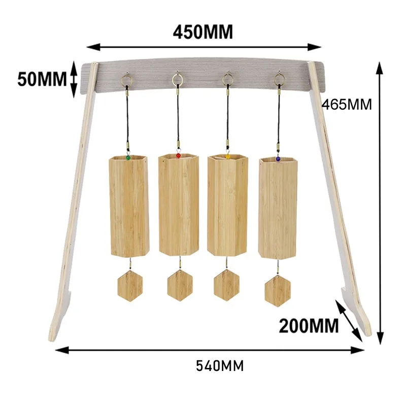 

Wind Chimes Stand Musical Bells Holder Wind Chime Bracket Wooden Display Rack Tabletop Hanging Pendant Ornament Hanger Support