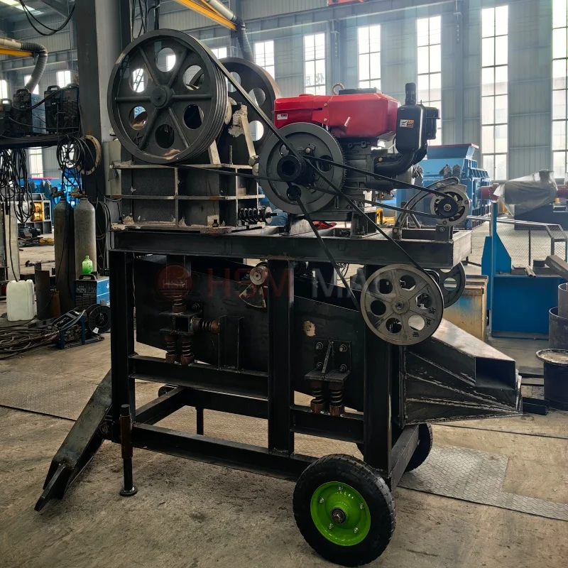 Gold Mining Jaw Crusher PE250X400 Small Portable Mobile Jaw Crusher Widely Use in Rock Crushing Rock Jaw Crusher for Sale