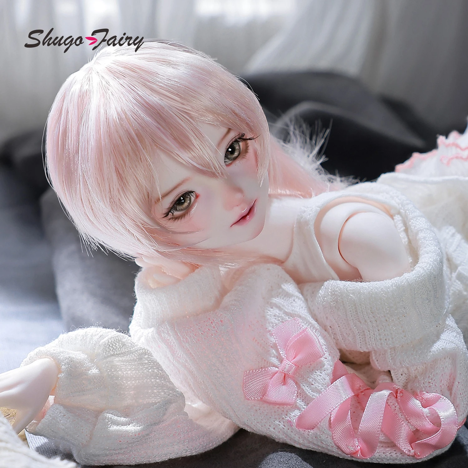 Candy B Korean Bjd Doll 1/4 Bariy Modern Knit Pink Sweet Friend Original Anime Bjd Doll Full Set Female ShugaFairy