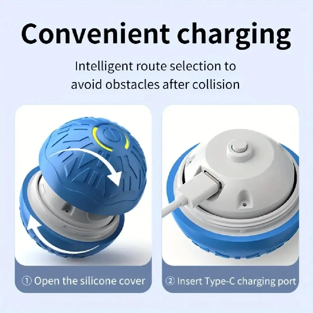 Smart Dog Toy Ball Automatic Interactive Pet Electronic Rolling USB Rechargeable Moving Bouncing for Puppy to Large dog Chew Toy view 6