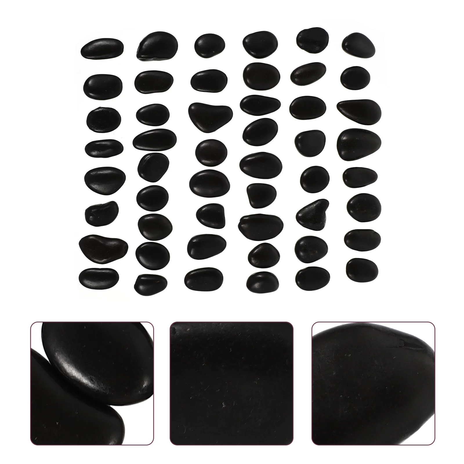 

50 Pcs Decoration Hand-painted Stones Painting Rocks Drawing For s DIY Natural Pebble Smooth Black Child