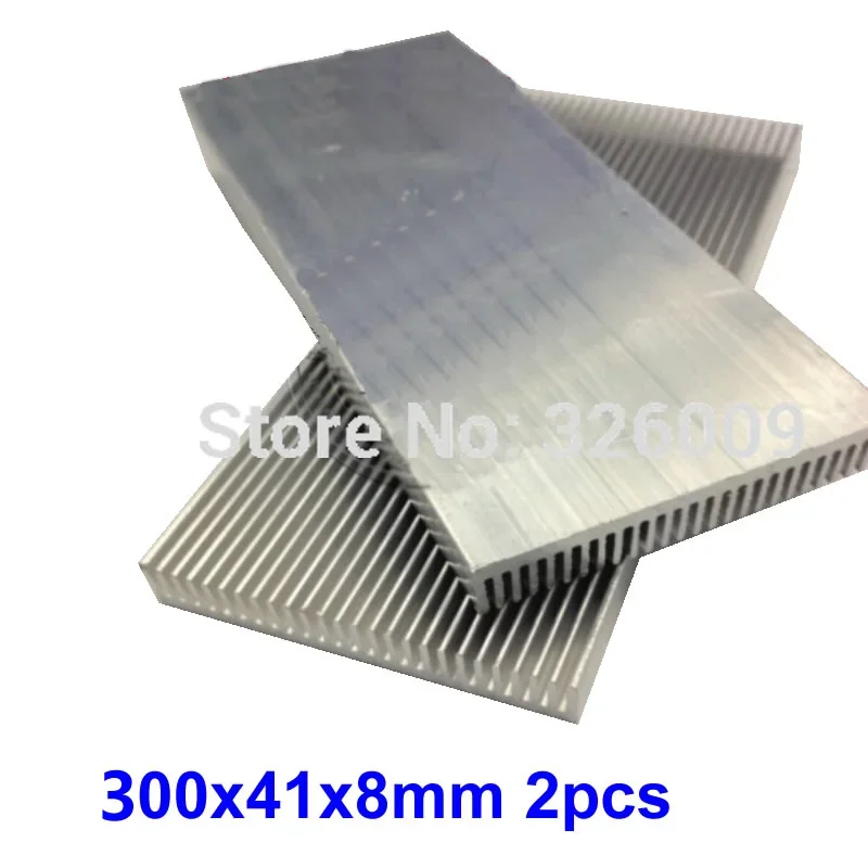 2pcs 300mm 100mm 100x41x8mm Extruded Aluminum Heatsink IC Chip VGA Memory Routers Northbridge Southbridge CMOS Radiator