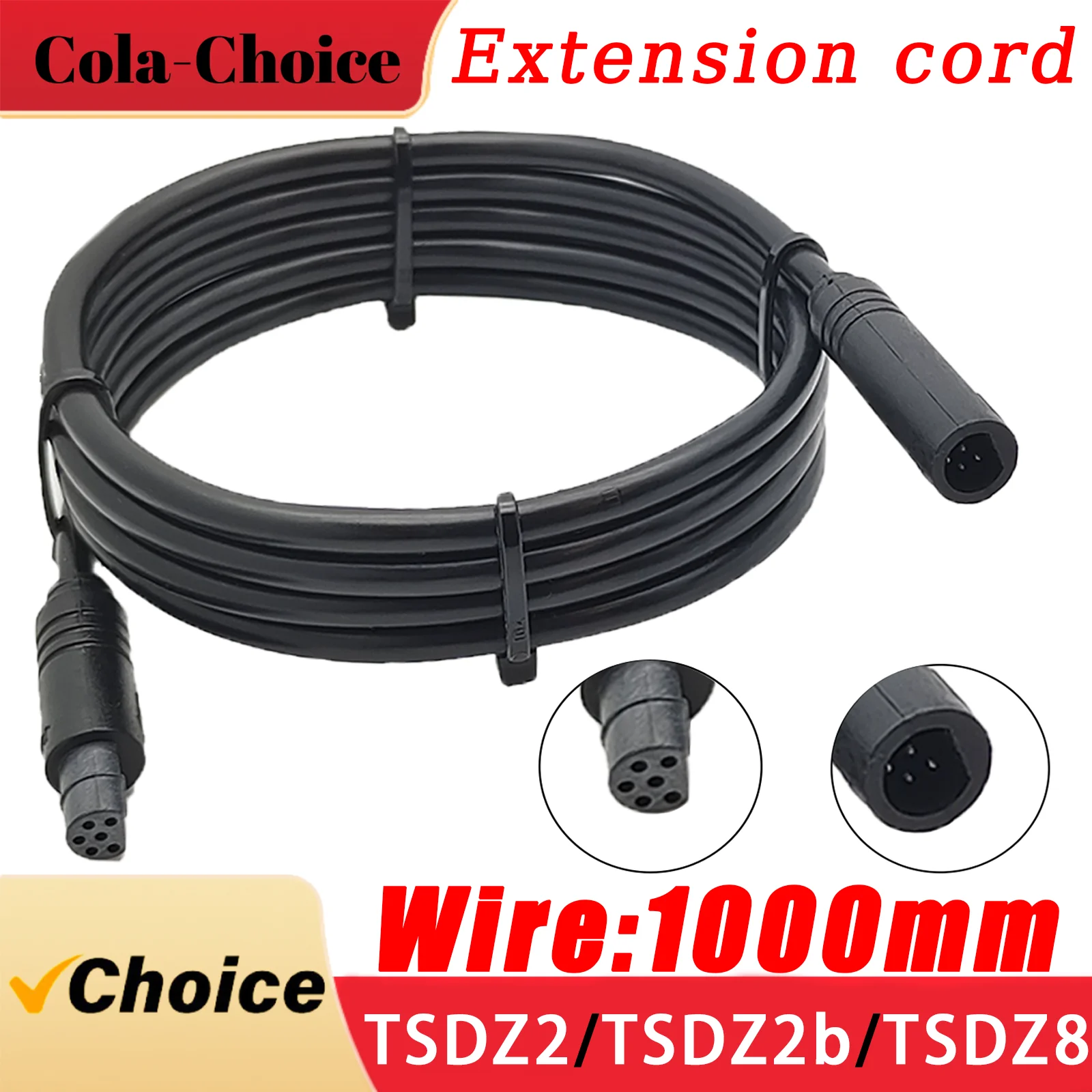 

Tongsheng TSDZ2/TSDZ2B/TSDZ8 Speed Sensor Extensional 6-Pin Cable Extension Wire - 6 Cores, Available in 30cm & 110cm for Electr