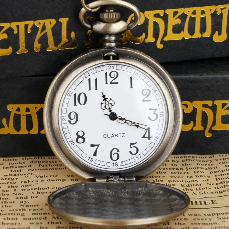 خمر تنقش الأمريكية الرياضة سيارة الجيب ووتش هدية عالية الجودة محايد قلادة توقيت قلادة البرونزية كوارتز ساعة الجيب