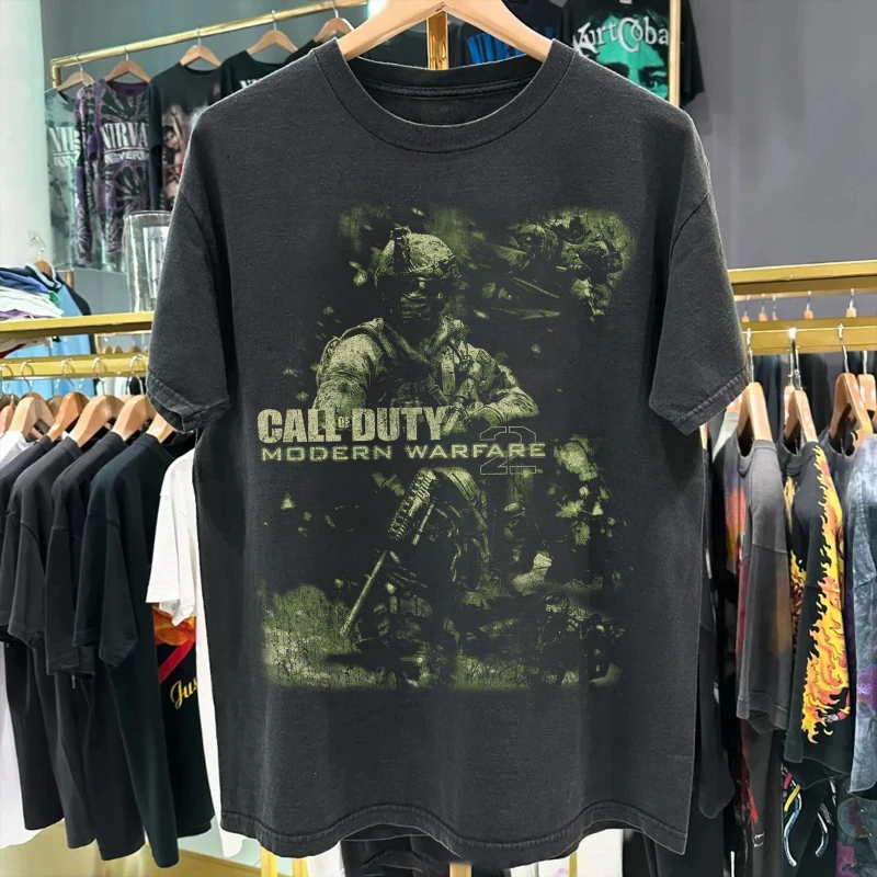 Camiseta Modern Warfare Rare, camiseta negra Unisex, S-4XL, camiseta Vtg con gráfico, novedad de verano 2026 para mujer