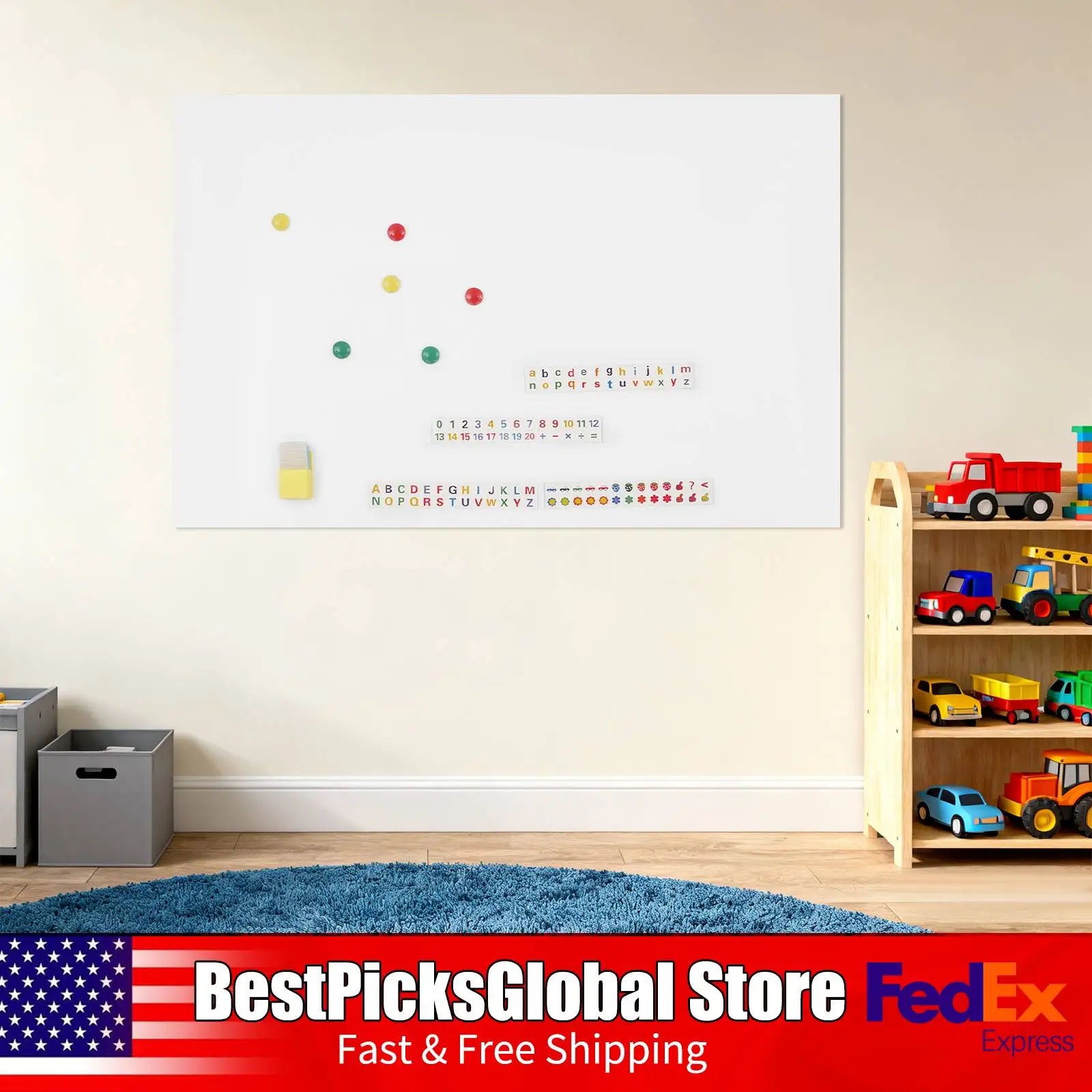 ملصق سبورة بيضاء مغناطيسية، سهل التركيب والإزالة، فيلم سبورة بيضاء ذاتي اللصق، لوح مسح جاف للمكتب 80 × 120 سم #1