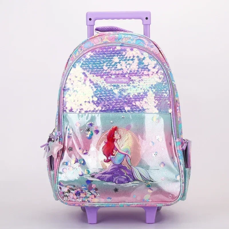 2024new Smiggle Trolley Backpack For Primary And Secondary School Students Large Capacity Load Reducing Tugboat Bag Girls & Boys