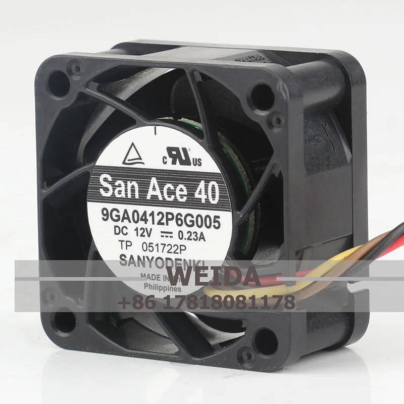 

Original Sanyo 5V 24V 48V DC12V 0.23A AC EC 4020 40X40X20MM 4CM High air volume inverter four-wire 9GA0412P6G005 Cooling fan