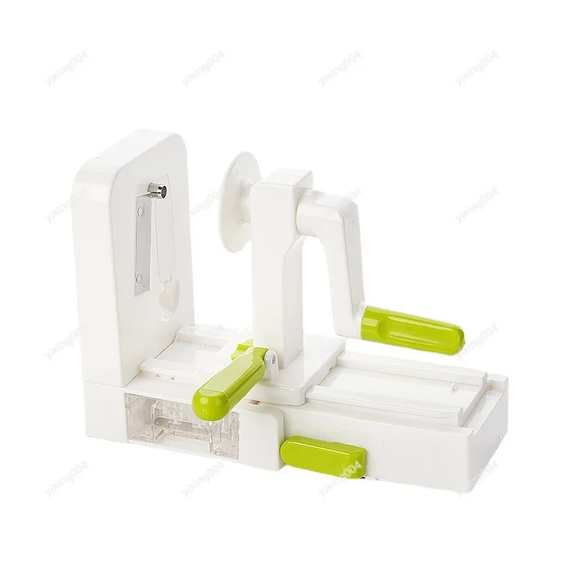 Multifunctional Manual Vegetable Slicer, Portable Folding Hand Crank Shredder for Kitchen Cutting