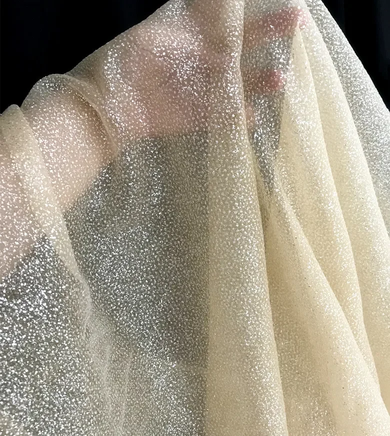 Soft Mesh 6 colours Bronzed Mesh Lace fabric wedding dress veil DIY fabric transparent dress fabric