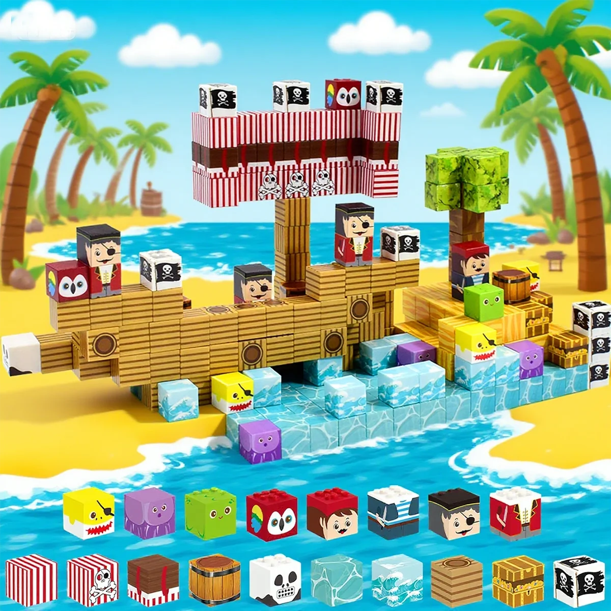 100PCS Magnetic Bui… - image