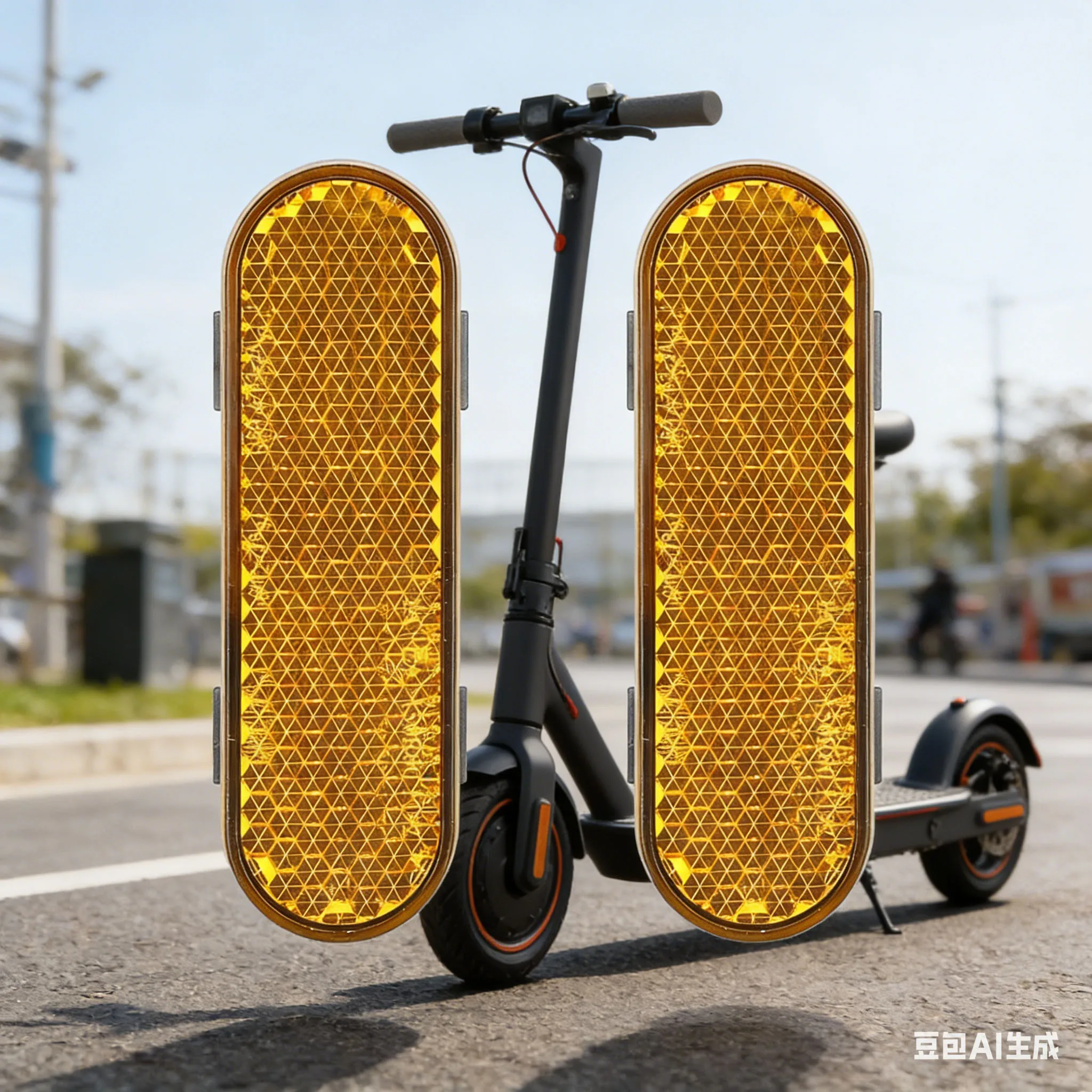 

1/2 Pcs E-Scooter Reflectors For MaxG3/F3/ZT3/ZT3Pro Electric Scooter Front Side Yellow Reflectors Replacement Accessories