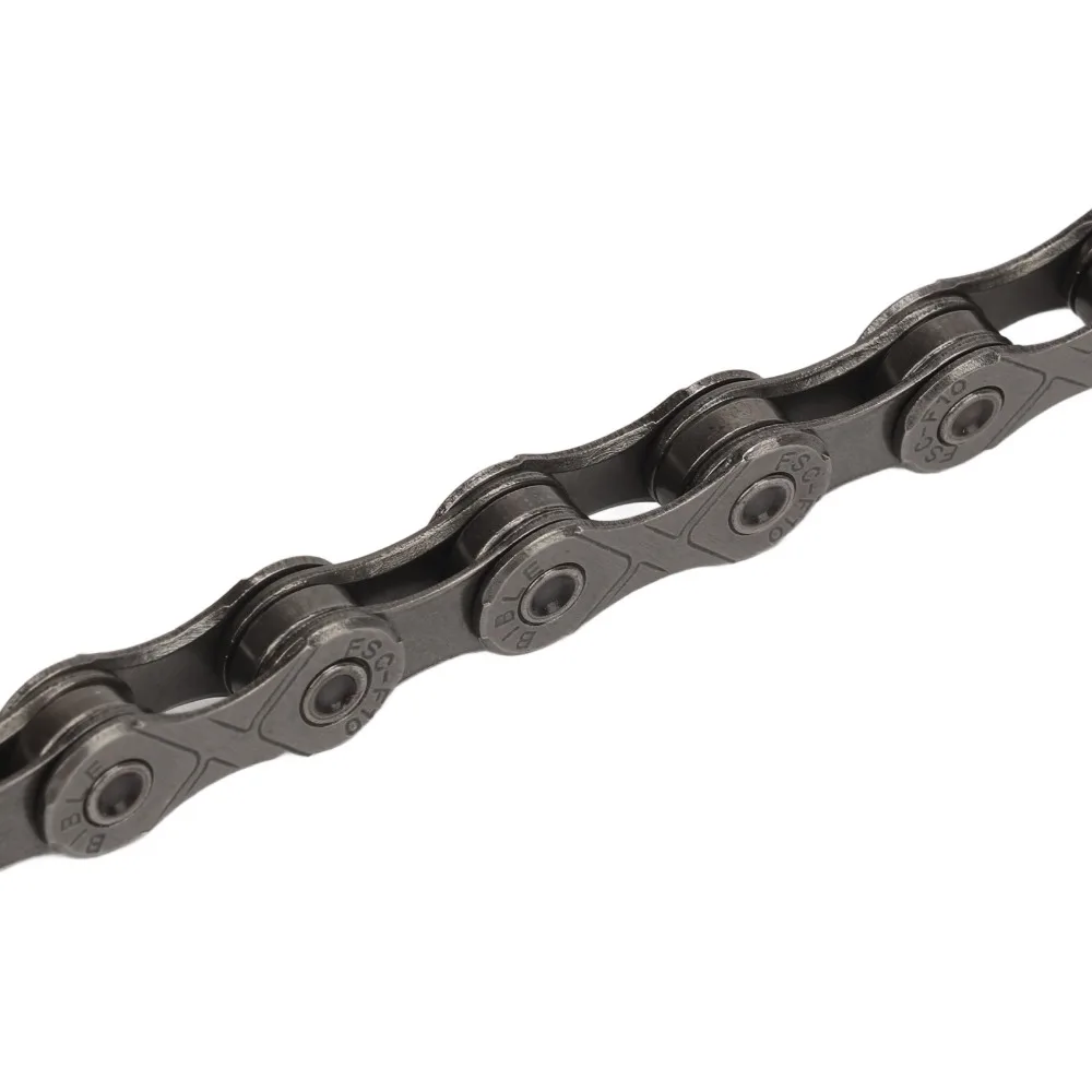 Durable 10 Speed Bike Chain Medium Carbon Steel Grey Road Bike Chain Smooth Shifting 116 Links Cycling Chain Bike Maintenance