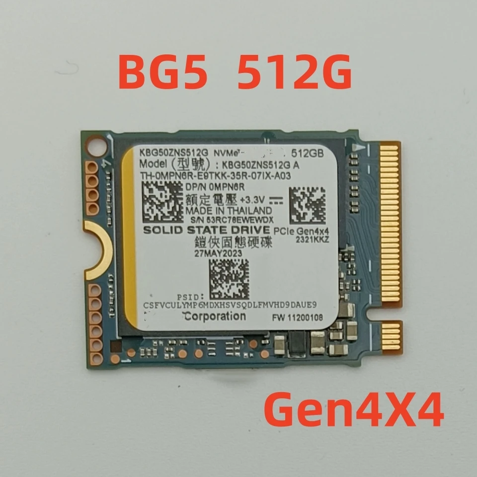 2230 PCIe NVMe SSD BG4 BG5 128GB-1TB for SteamDeck