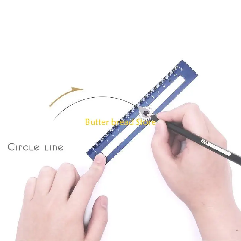 W89C 2 1 governante com Circle Drawing Tool Set Sliding Holder Design para engenheiro arquiteto