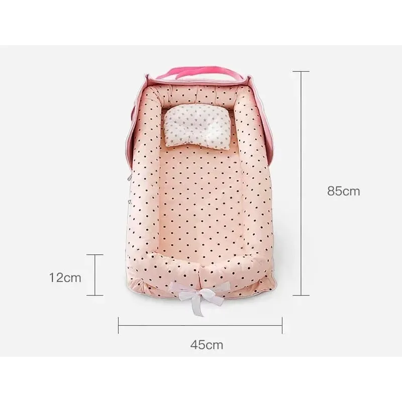 Portable Baby Newborn Sleeping Bed Nest Bedding Fence Removable Mattress Crib Playpens Cushion Bumper Travel Cot Bassinet